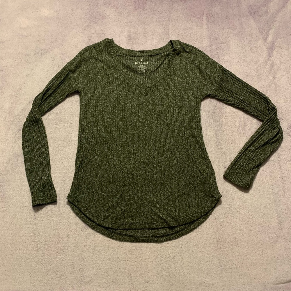 American Eagle Ribbed Long Sleeve, Size Small.